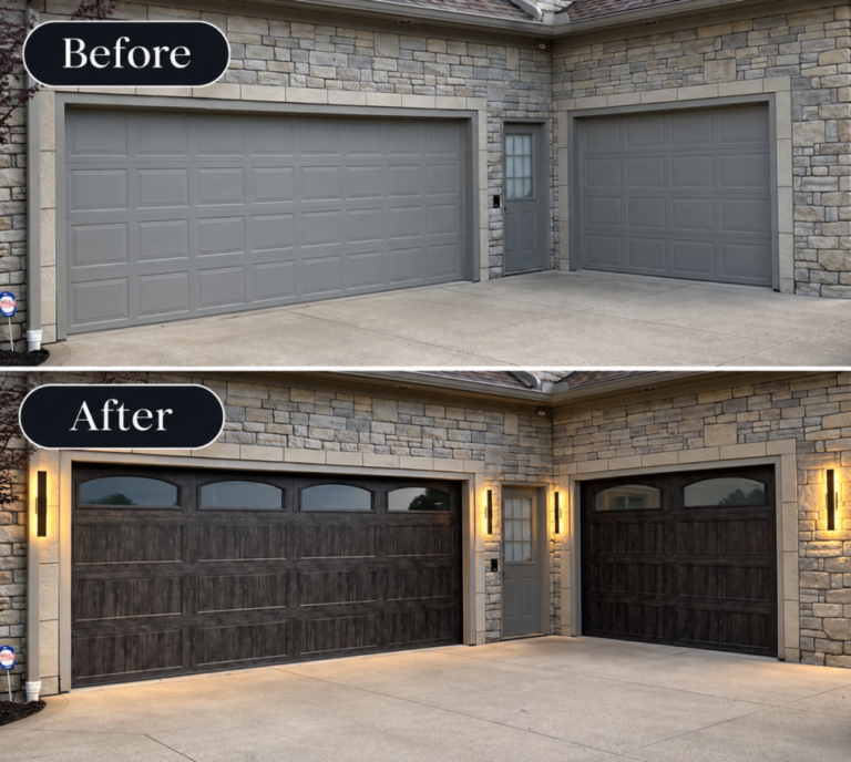 Before-and-After-garage-door-Canton-Ohio