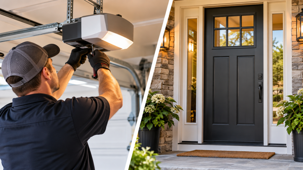 Accurate Door Systems garage door opener service and front entry door installation in Canton, Ohio